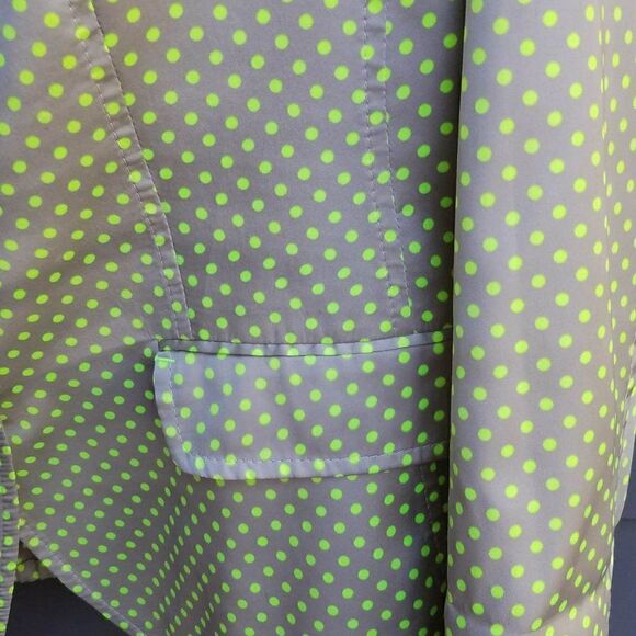 Luxury Euro Brand Basler Taupe/Neon Green Polka Dot Blazer and Shell w/Tie  44 - Picture 13 of 16